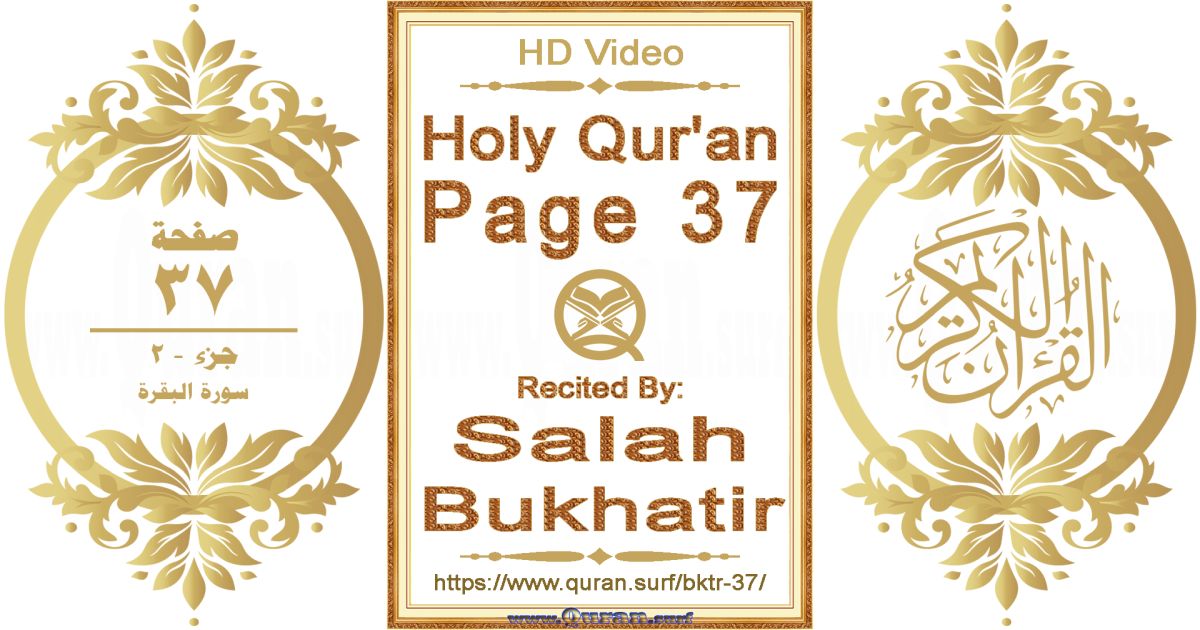 Holy Qur'an Page 037 || Reciting by Salah Bukhatir
