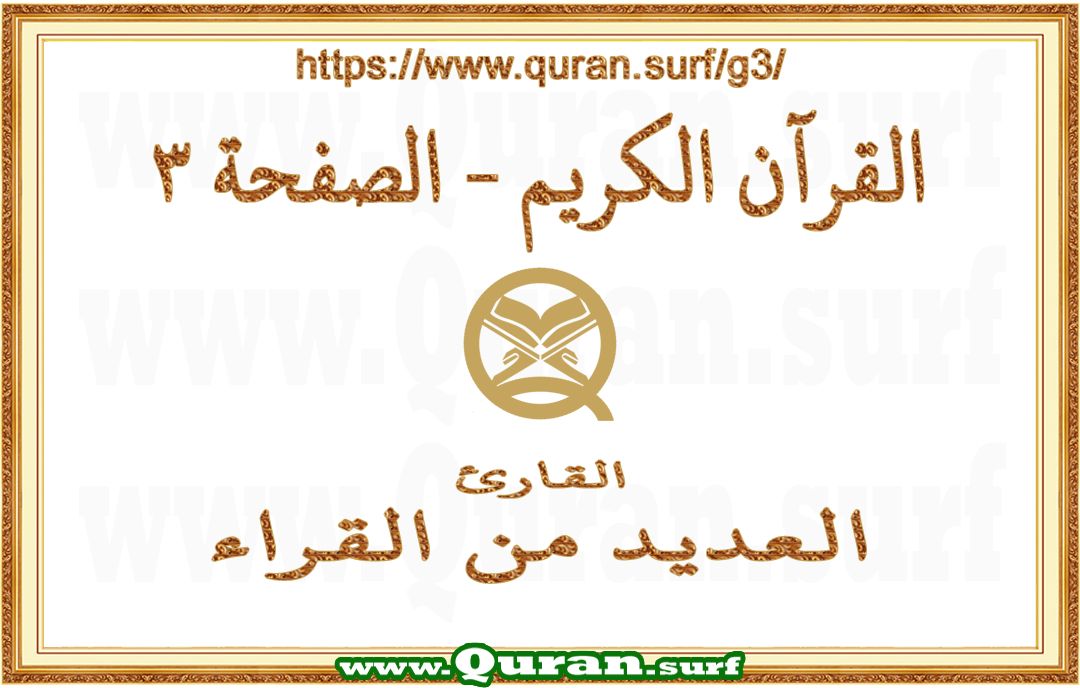 Holy Qur'an Page 003 | Text Highlighting Vertical Videos on Holy Qur'an Recitation