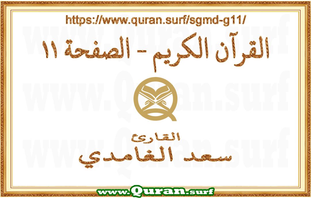 Holy Qur'an Page 011 | Saad Al-Ghamdi | Text highlighting vertical video on Holy Quran Recitation