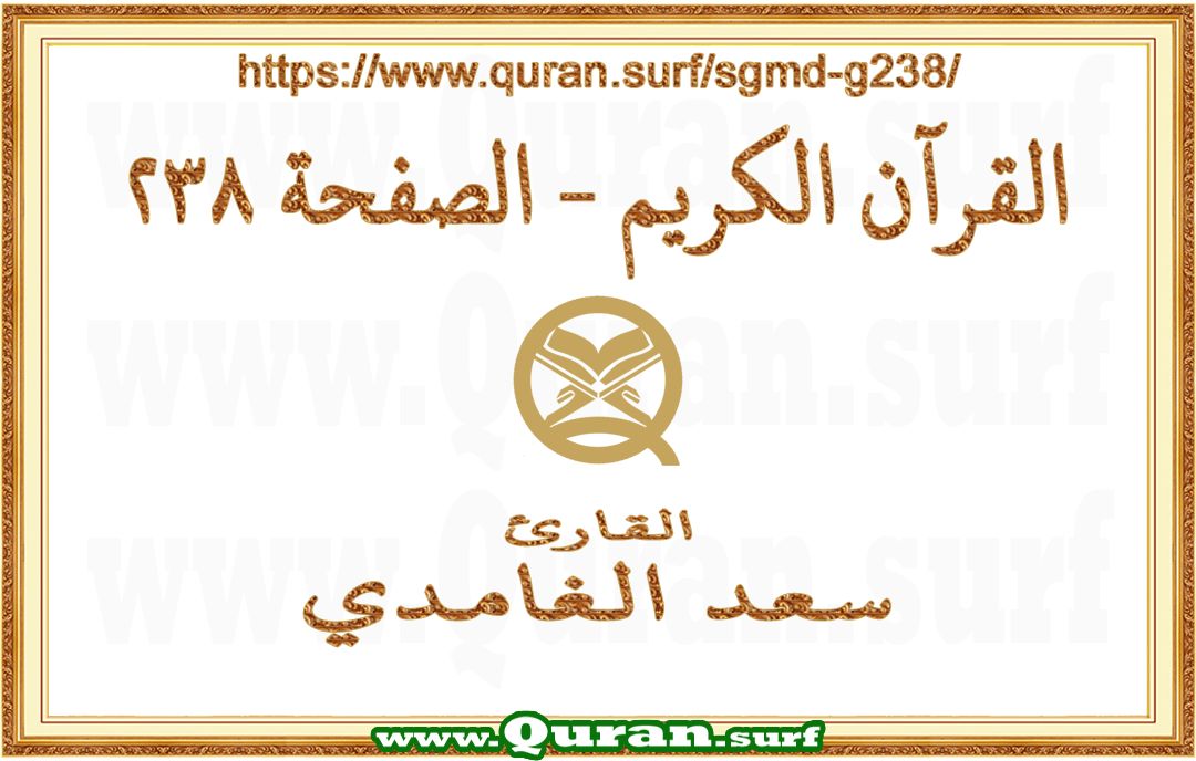 Holy Qur'an Page 238 | Saad Al-Ghamdi | Text highlighting vertical video on Holy Quran Recitation