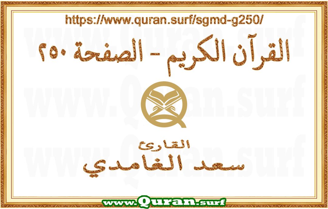 Holy Qur'an Page 250 | Saad Al-Ghamdi | Text highlighting vertical video on Holy Quran Recitation