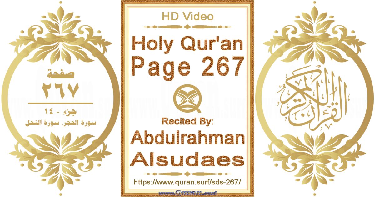 Holy Qur'an Page 267 || Reciting by Abdulrahman Alsudaes